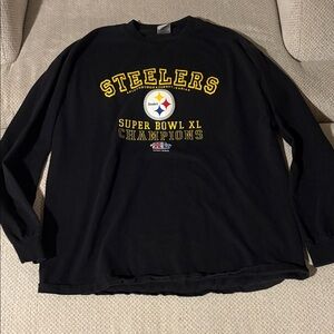 Steelers Super Bowl XL Champions Black Long Sleeve Shirt